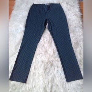 Mud Pie Women's Leggings Blue and Green Size Large 12 14